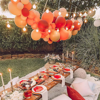 PartyWoo Tangerine Orange Balloons, 50 pcs 12 Inch Dark Orange Balloons, Deep Orange Balloons for Balloon Garland Balloon Arch, Party Decorations, Birthday Decorations, Wedding Decorations, Orange-Y9