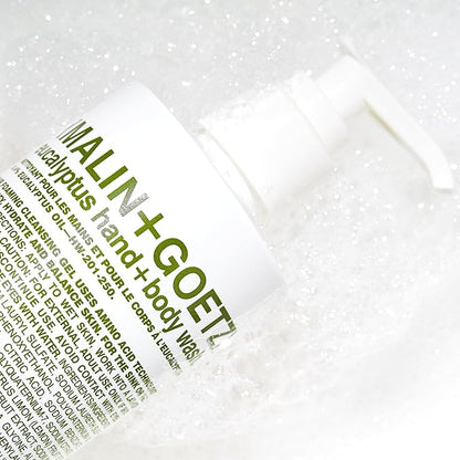 MALIN+GOETZ Eucalyptus Hand + Body Wash – natural hydrating soap,cleansing and purifying for all skin types, prevents stripping or irritation on sensitive skin. Cruelty-free. 8.5 fl oz