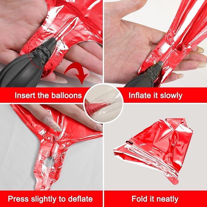 12Pcs Red Round Foil Balloons, 22" 15" 10" 4D Ball Balloons, Metallic Red Foil Balloon for Wedding Birthday Graduation Christmas New Year Party Decoration Supplies Backdrops