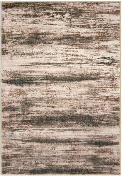 KOZYFLY Modern Abstract Small Area Rugs, 2x3 Washable Kitchen Rug Non-Slip Soft Small Bathroom Rug, Blush Brown Striped Entryway Rugs Abstract Print Faux Wool Doormat for Bedside Entrance Bedroom Sink