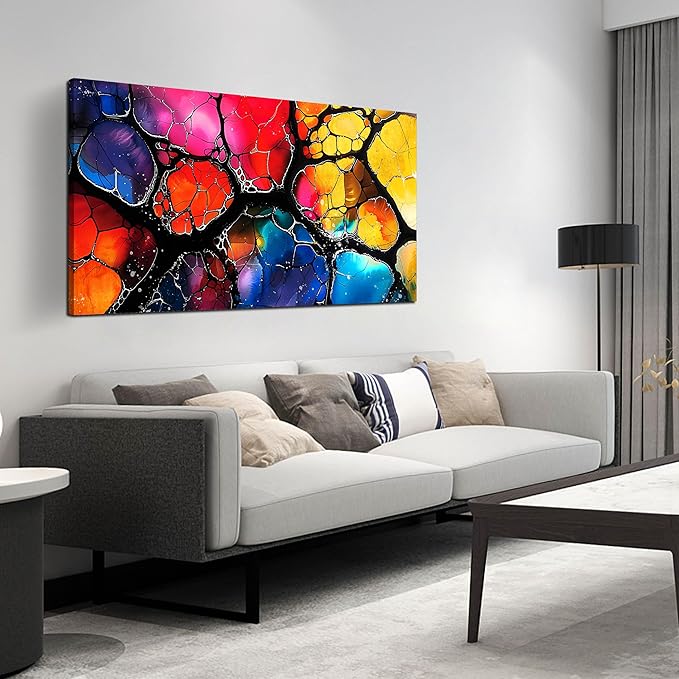 Abstract Canvas Wall Art for Living Room Bedroom Home Office Modern Colorful Abstract Picture Large Canvas Prints Size 24x48