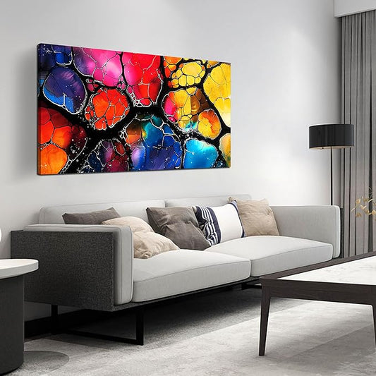 Abstract Canvas Wall Art for Living Room Bedroom Home Office Modern Colorful Abstract Picture Large Canvas Prints Size 24x48