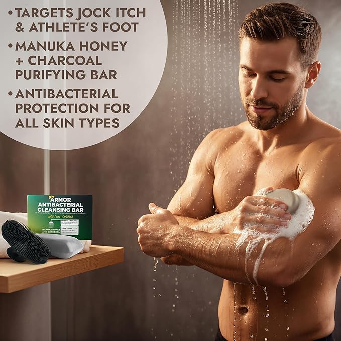 Antibacterial Soap Antibacterial Hand Soap for All Skin Types | Kills 99.9% of Germs & Bacteria | Helps with Jock Itch, Athlete’s Foot, Ringworm, Itchy Skin & Odor Soap with Case Pack of 2