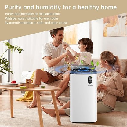 Air Humidifiers and Purifier for Bedroom - 6L Humidifier Air Purifier for Large Room, Effortless Refilling and Cleaning, Ultra-Quiet for a Peaceful Environment in Home and Office