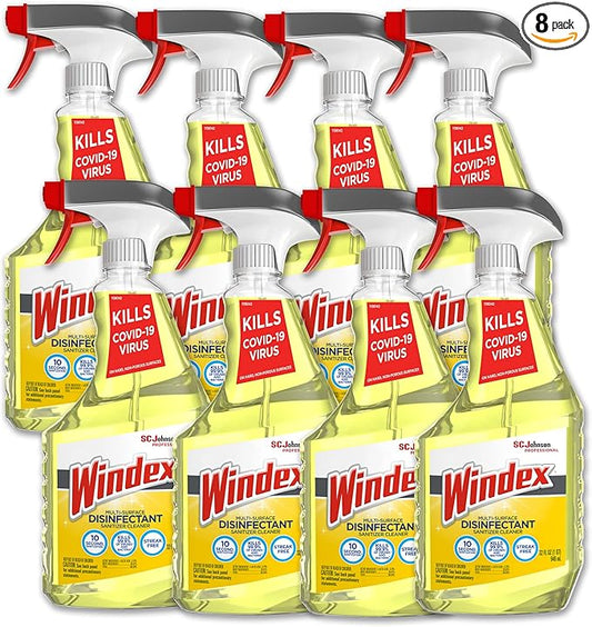 SC Johnson Professional Windex Disinfectant Surface Cleaner 32oz, 32 Fl Ounce