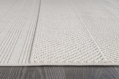 Beverly Rug Micro Loop Area Rug White 6x9 Modern Luxury Soft Boho Geometric Durable Indoor Area Rugs for Living Dining Room Office Stain Resistant Non Shedding Casual Indoor Carpet White 6 x 9