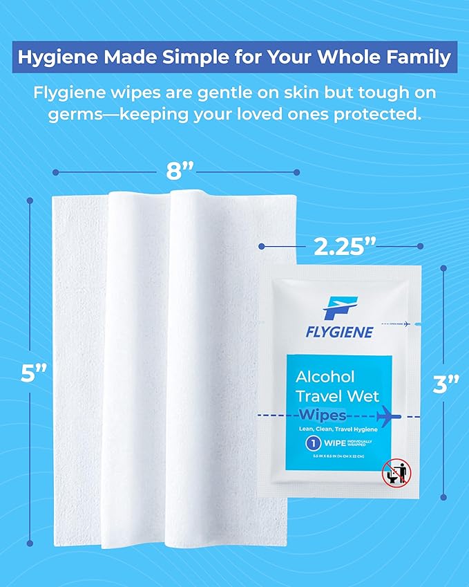 Travel Sanitizing Wipes (10 Count (1 Pack of 10))