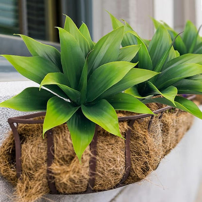 Fake Plants Artificial Agave Plants,Large UV Resistant Fake Agave Planters for Indoor and Outdoor Decorating Tropical Plant Succulents Greenery Indoor Decor((2Pack Light Green) 13.8"