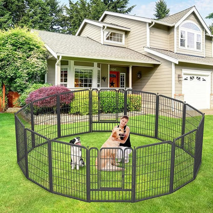 Dog Playpen 40" Height 20 Panels Portable Pet Fence Outdoor for Yard Indoor Dog Pen Outdoor for Medium/Small Animals, Large Pet Puppy Playpen Heavy Duty Pet Fence for RV Camping, Yard