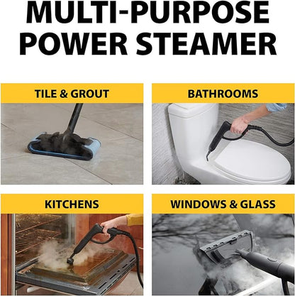 Wagner Spraytech 0282014 915e On-Demand Steam Cleaner & Wallpaper Removal, Multipurpose Power Steamer, 18 Attachments Included (Some Pieces Included in Storage Compartment) For Floor