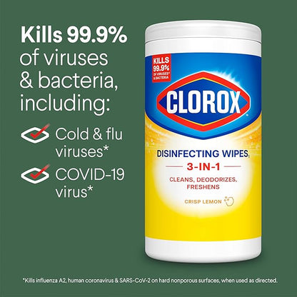 Clorox Disinfecting Cleaning Wipes Variety Pack, 75 Count Each, Pack of 4 (Package May Vary)