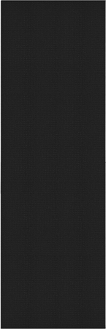 Braided Runner Rug 3x18 Ft Washable Runners for Hallways Non Slip Rubber Backed Kitchen Runners Cotton Long Entryway Runner Indoor, Woven Carpet for Hall Stair Entryway, Black/Grey