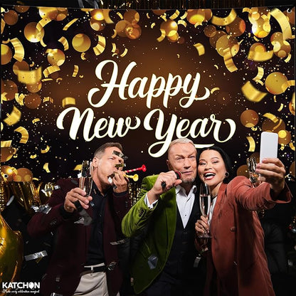 KatchOn, Happy New Year Banner 2026 - XtraLarge 72x44 Inch | Happy New Year Backdrop for Happy New Years Decorations 2026 | New Years Eve Party Supplies 2026 | NYE Banner for NYE Decorations 2026
