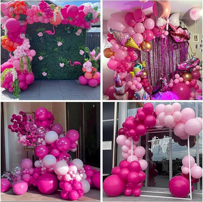 Hot Pink Balloons, 12 Inch 30 Pcs Bright Neon Pink Party Balloon Magenta Fuschia Helium Balloon for Women Girls Birthday Princess Wedding Bridal Shower Summer Wedding Party Decor
