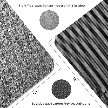 Yoga Mat 1/3 inch QMKGEC Exercise Mats 8mm TPE Non-Slip Extra Thick High-Density Eco Friendly for Yoga Workout Pilates Yoga Mats for Women Men
