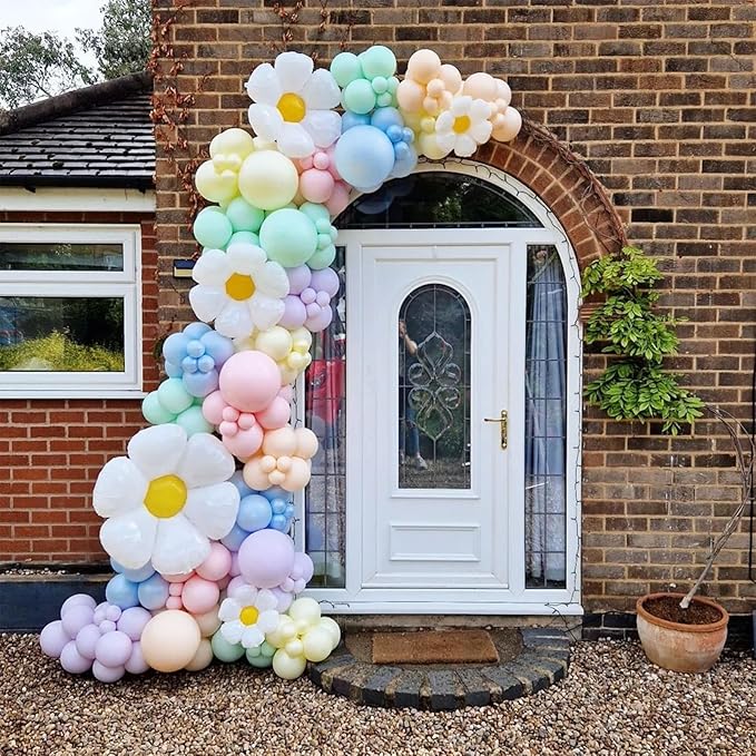 Pastel Balloons, 60 Pcs 12 Inches Macaron Pink Blue Purple Green Yellow Orange Color Balloon Gold Confetti for Birthday Baby Shower Wedding Rainbow Pastel Party Decorations