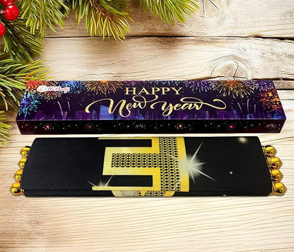 Upgraded, Ideal New Years Eve Party Supplies 2026, 300D Premium Happy New Year Banner, Large 71x12in (with 2pcs Golden hanging rod) Classic Design, HQ Fabric, HD Printing, for New-Years Decorations
