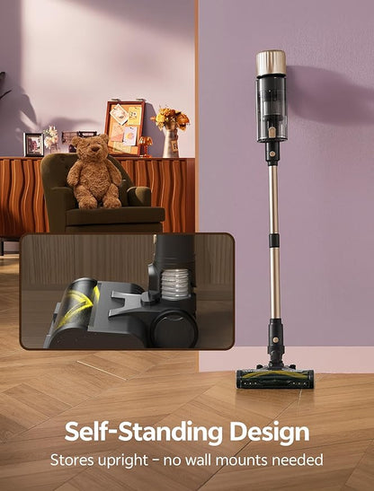 Ultenic Cordless Vacuum Cleaner, 550W 50KPA 65Mins, Stick Vacuum Cordless Rechargeable with Touch Screen, Self-Standing, 180° Lay-Flat, Anti-Tangle Handheld Vacuum Cleaners for Home/Pet Hair/Carpets