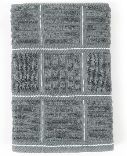 Glynniss Kitchen Towels and Dishcloths Set, Dish Towels and Dish Rags for Washing Dishes, for Cleaning Cooking Drying Pack of 8 (Grey)