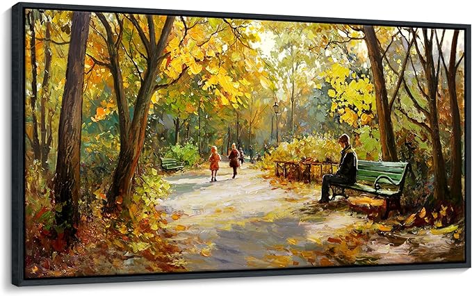 Large Canvas Wood Framed Wall Art Living Room Wall Decor for Bedroom Forest Landscape Painting Wall Pictures Artwork Picture Office Farmhouse Home Decorations 20×40IN