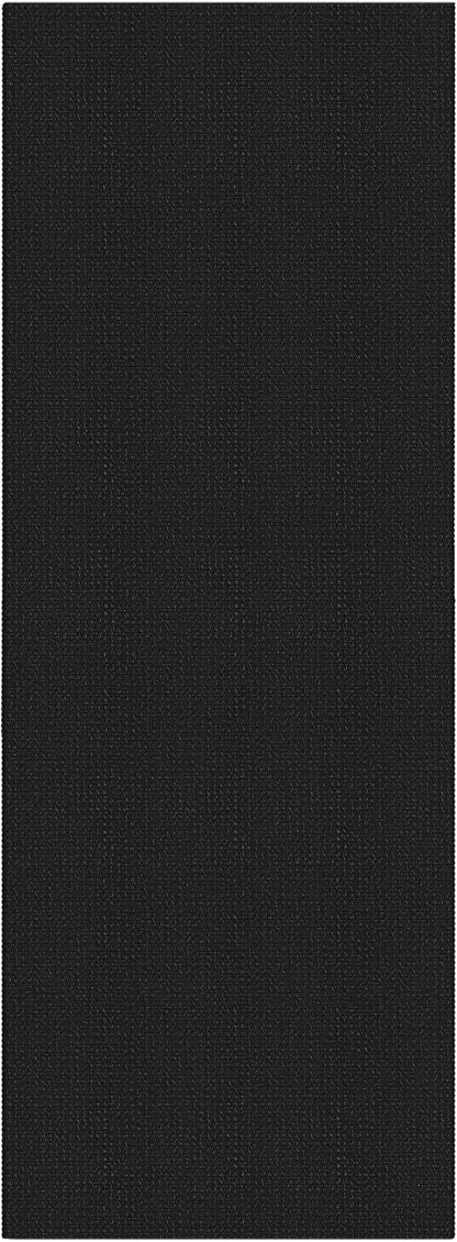 EARTHALL Woven Runner Rug 3x10 Ft Washable Runners for Hallways Long Non Slip Rubber Backed Kitchen Runner Braided Indoor Floor Carpet Runners for Entryway, Hallway, Kitchen, Black/Grey