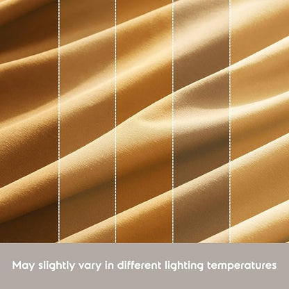 Nestl Twin XL Sheet Set - College Dorm Size - Luxury 1800 Ultra-Soft Microfiber Twin Extra Long Bed Sheets - Deep Pockets - Easy Fit - Extra Soft - 3 Piece Set (Twin XL, Camel Gold)