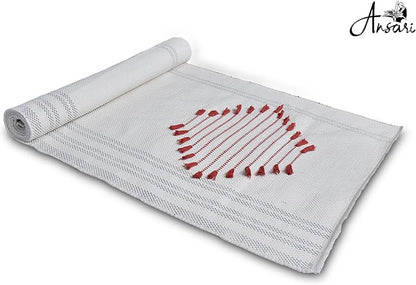 Craftyansari Handwoven Cotton Yoga Mat, Natural, 72 x 24 Inches, Fair Trade, Soft Absorbent Surface for Exercise, Workout, Meditation