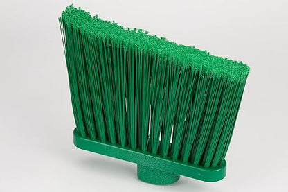 SPARTA 41083EC09 Plastic Color Coded Broom, Unflagged Bristles, Long Broom With Angled Head For Small Debris Cleaning, 56 Inches, Green