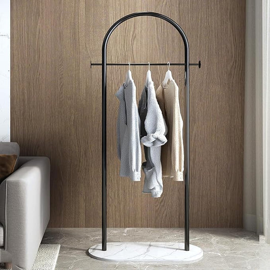 Clothing Rack, Modern Clothes Rack with Marble Base, Heavy-duty Coat Racks Freestanding,garment racks for hanging clothes,Can Hang Jacket Garment, Hat, Scarf, Organize Shoes