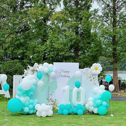 Teal Balloons,Tiffany Blue Balloons，12inch 100 pcs Turquoise Balloon for Party Decoration paty Graduation Decoration