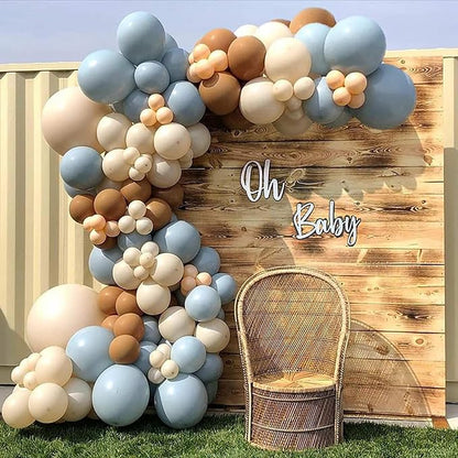 KALOR 12 Inch Retro Khaki Balloons, 50 Pcs Latex Helium Balloons for Kid's Birthday Party, Baby Shower, Wedding, Graduate Party Decorations