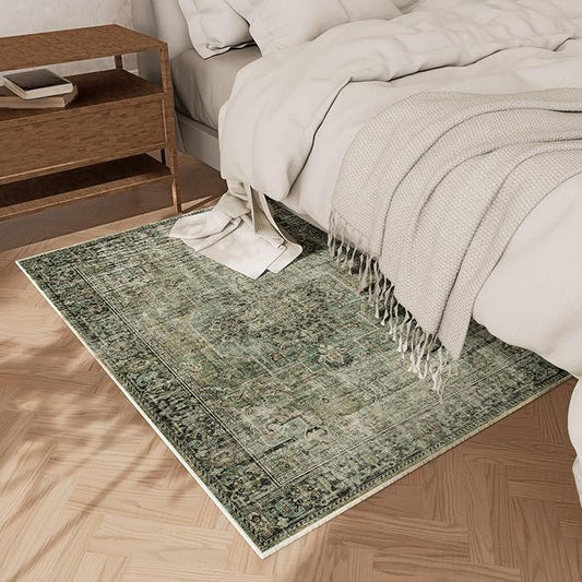Machine Washable Throw Rugs for Entryway: Door Mat Indoor Entrance 2x3 Small Rug Stain Resistant Non-Slip Low Pile Soft Carpet for Kitchen Front Door Indoor Entrance Entry Bedroom