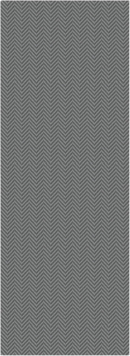 2x5 Ft Runner Rug Washable Runners for Hallways Kitchen Runner Rug with Rubber Backing Cotton Entryway Runner Indoor, Woven Floor Carpet for Hall Kitchen Bedroom, Charcoal Gray/Gray