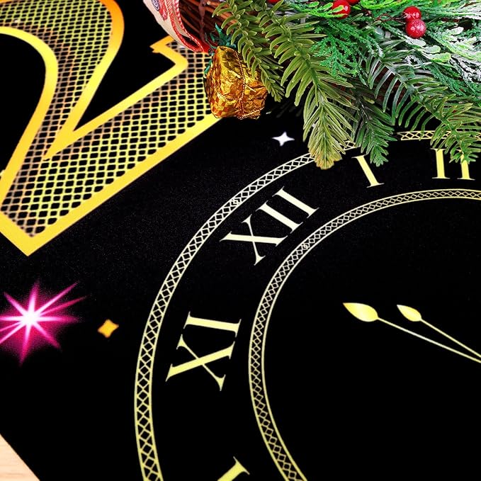 Upgraded, Ideal New Years Eve Party Supplies 2026, 300D Premium New Year Banner 2026, Large 71x12in (with 2pcs Golden hanging rod) Classic Design, HQ Fabric, HD Printing, Perfect for NYE Decorations