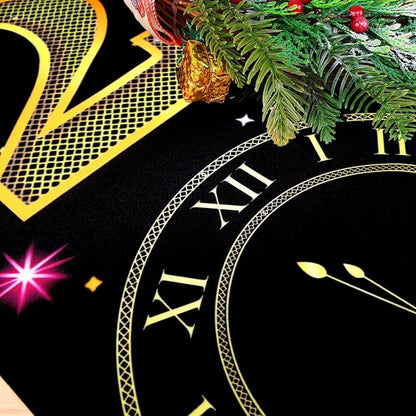 Upgraded, Ideal New Years Eve Party Supplies 2026, 300D Premium New Year Banner 2026, Large 71x12in (with 2pcs Golden hanging rod) Classic Design, HQ Fabric, HD Printing, Perfect for NYE Decorations