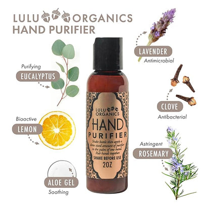 Hand Purifier- Purify Essential Oil, Blend Hand Sanitizer, Organic Oil Purification for Skin, No Synthetic Fragrance, Handmade - 2 oz