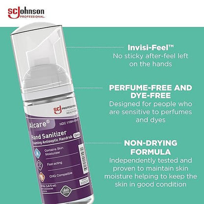 SC Johnson Professional Alcare Extra Foaming Hand Sanitizer, 47ml Pump Bottle, 12 Pack