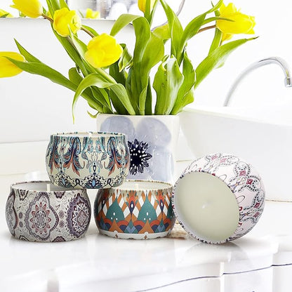 Scented Candle Gifts for Women, 4 Pack 4.4 oz Aromatherapy Candles, Stocking Stuffers for Women, Stress Relief Gifts for Girlfriend, Teacher, Mom, Anniversary, Birthday, Christmas Gift