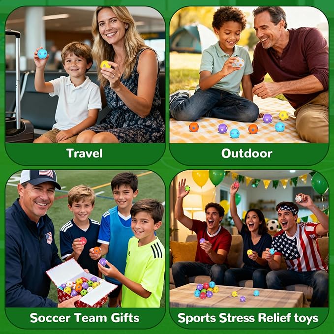SCIONE 108 Pack Soccer Fidget Spinners, Soccer Party Favors for Kids, Fidget Toys Bulk, Stress Balls, Goodie Bag Stuffers Gifts for Birthday Party, Treasure Box for Classroom