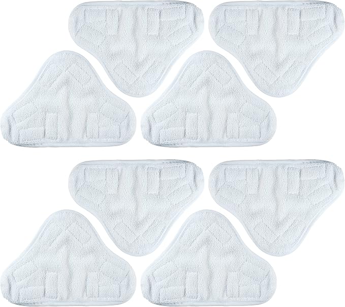 BlueStars 8-Pack Microfiber Steam Mop Pads – Compatible Replacement Pads for Popular 5-in-1 Steam Mop Models – Washable & Reusable