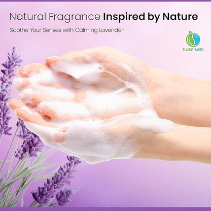AntiMicrobial Hand Soap 64 oz - Sweet Lavender Rose Gentle Foaming Liquid Hand Soap Refill Antibacterial - Moisturizing, Long Lasting Freshness & Safe for Skin