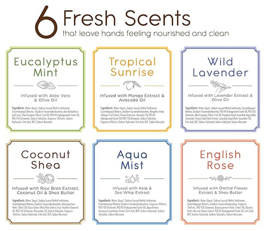 Life Is Pure, 6 Fresh & Soothing Scents, Variety Pack, Liquid Hand Soap, 12.5 fl oz