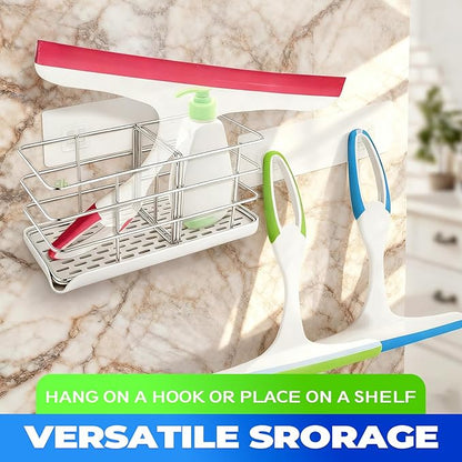 3PCS Hanging Rubber Squeegee with Hook, Multipurpose Shower Squeegee for Glass Doors (Regular Version)