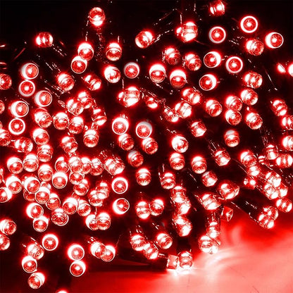 WATERGLIDE 1000 LED Christmas String Lights, 328 FT Green Wire LED Decorative Fairy Lights with Remote & 8 Modes, Waterproof for Outdoor Valentines Holiday Party Garden Wedding Home Decor, Red