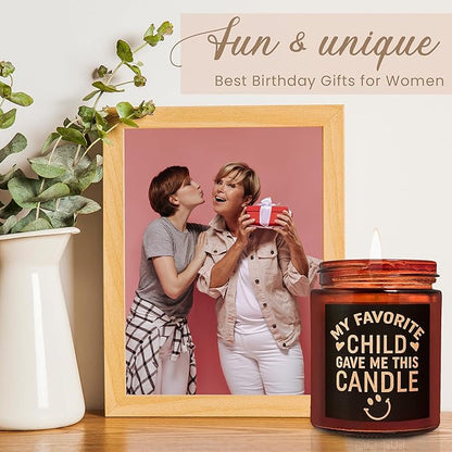 Birthday Gifts for Mom from Daughter Son - Mothers Day Relaxing Candles for Women Stress Relief - Funny Gifts for Grandpa Grandma Grandparents - Lavender Vanilla Soy Wax Scented Candle