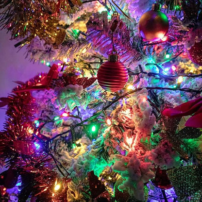 MASHANG Mini Lights, 18ft 50 LED Christmas Lights with Timer & 8 Modes, 3AA Battery Operated Waterproof String Light for Outdoor and Indoor Décor (Multi-Color)