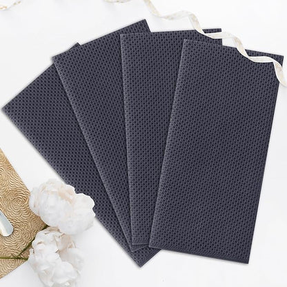 Kitinjoy 100% Cotton Waffle Weave Kitchen Towels, 4-Pack Super Soft and Absorbent Dish Towel for Drying Dishes, Kitchen Hand Towels, 20 in x 28 in, Dark Grey