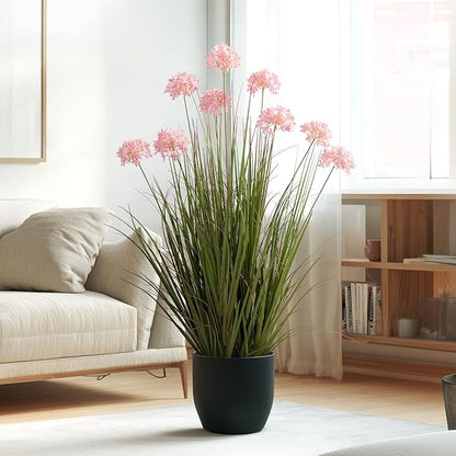 36in Lifelike Artificial Tall Grass Plant with 9 Lifelike Dandelion Flower and Non-Toxic,odorless Fake Tall Frass Plant Fake Plants for Indoor Decoration,Home Decor