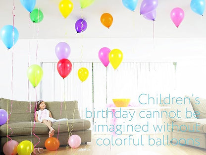 Dusico® Balloons Rainbow Set (100 Pack) 12 Inches, Assorted Bright Colors, Made With Strong Multicolored Latex, For Helium Or Air Use. Kids Birthday Party Decoration Accessory