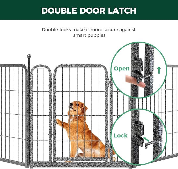 FXW Aster Dog Playpen Designed for Yard, 24inch 24 Panels